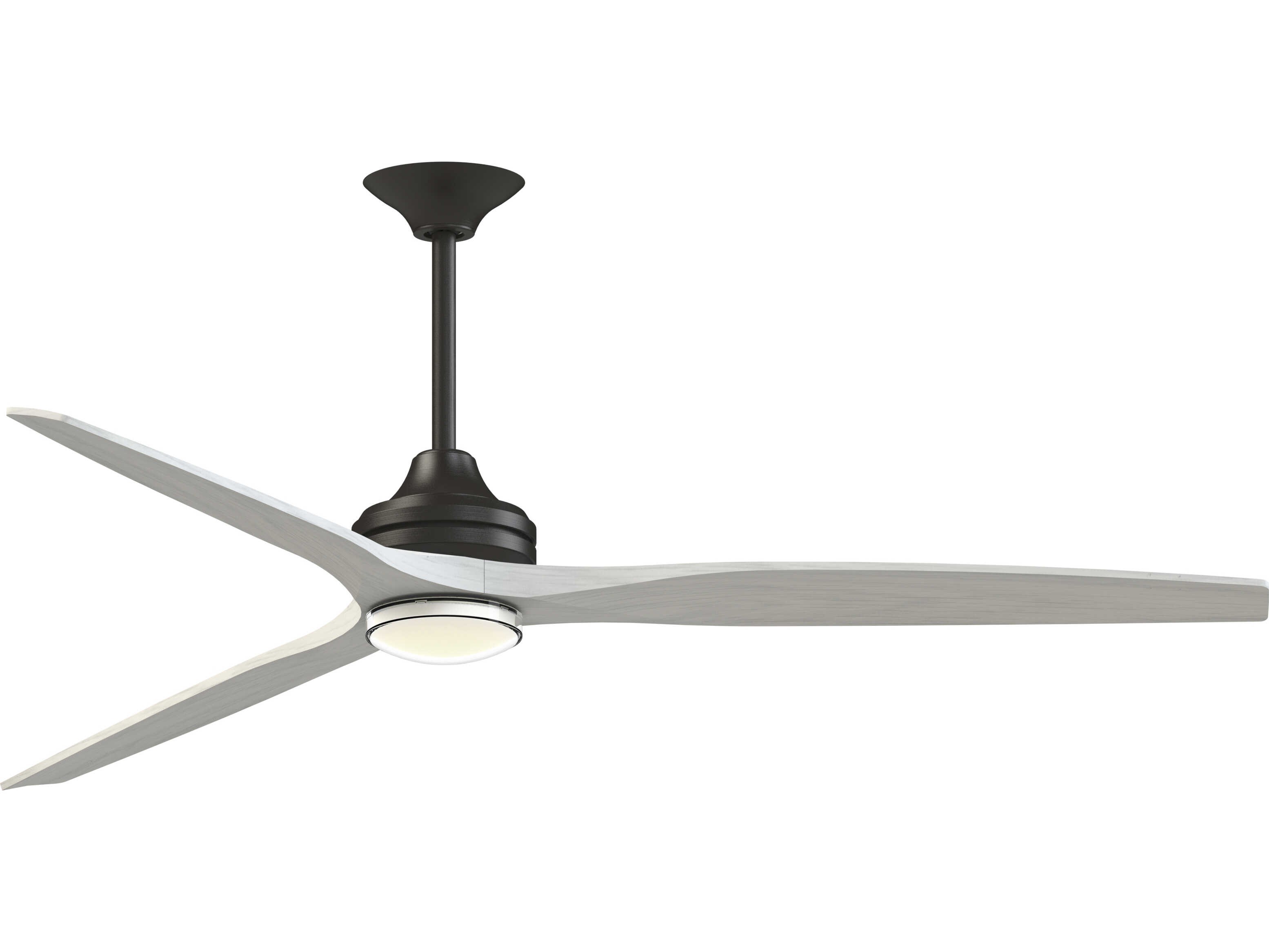 Fanimation FPD6721BDZ-72WW-DWLK Spitfire 72 inch Dark Bronze with White Washed Blades Indoor/Outdoor Smart Ceiling Fan in 14, Kit