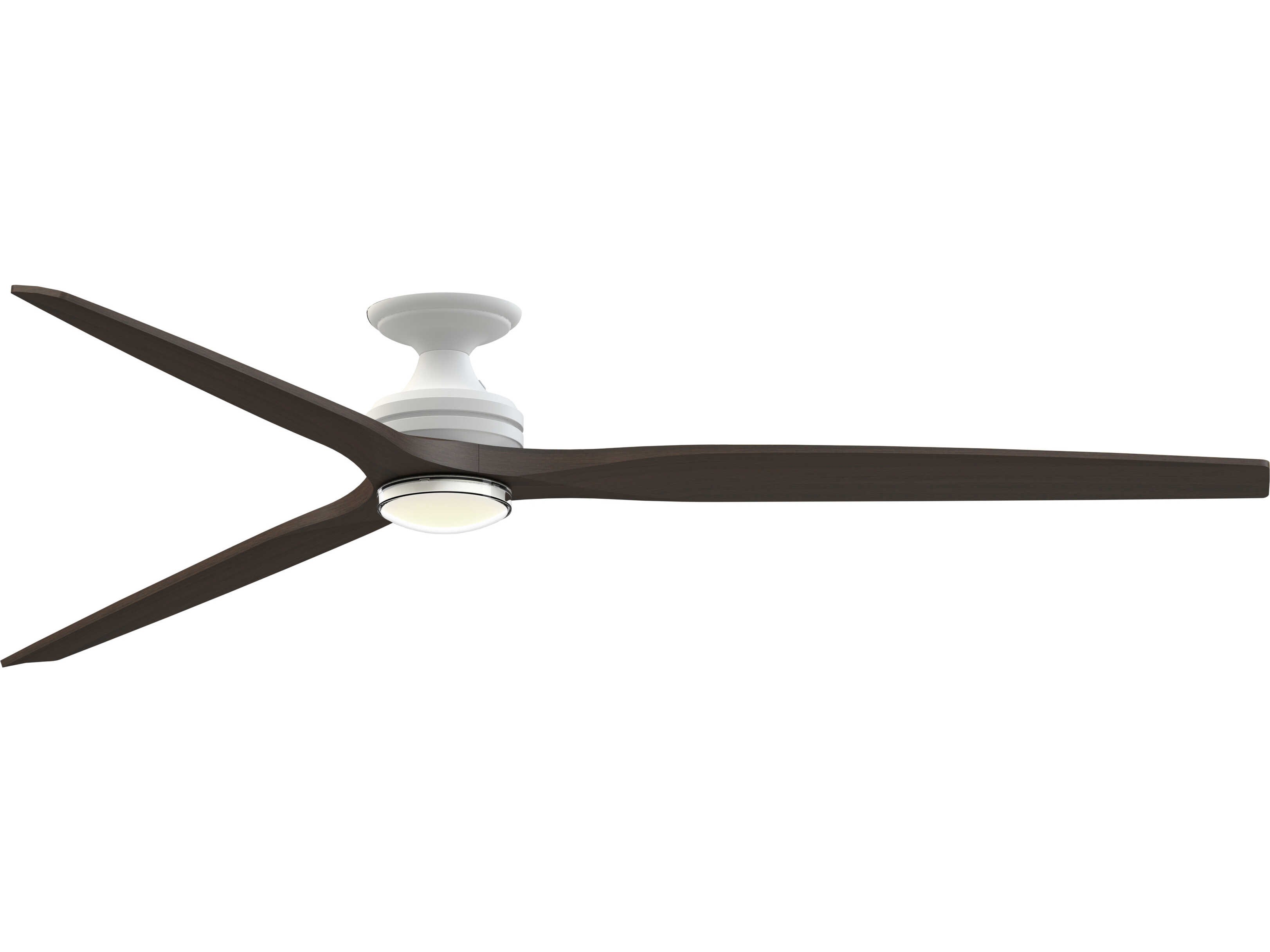 Fanimation FPD6721BMW-84DWADWLKF Spitfire 84 inch Matte White with Dark Walnut Blades Indoor/Outdoor Smart Ceiling Fan, Kit