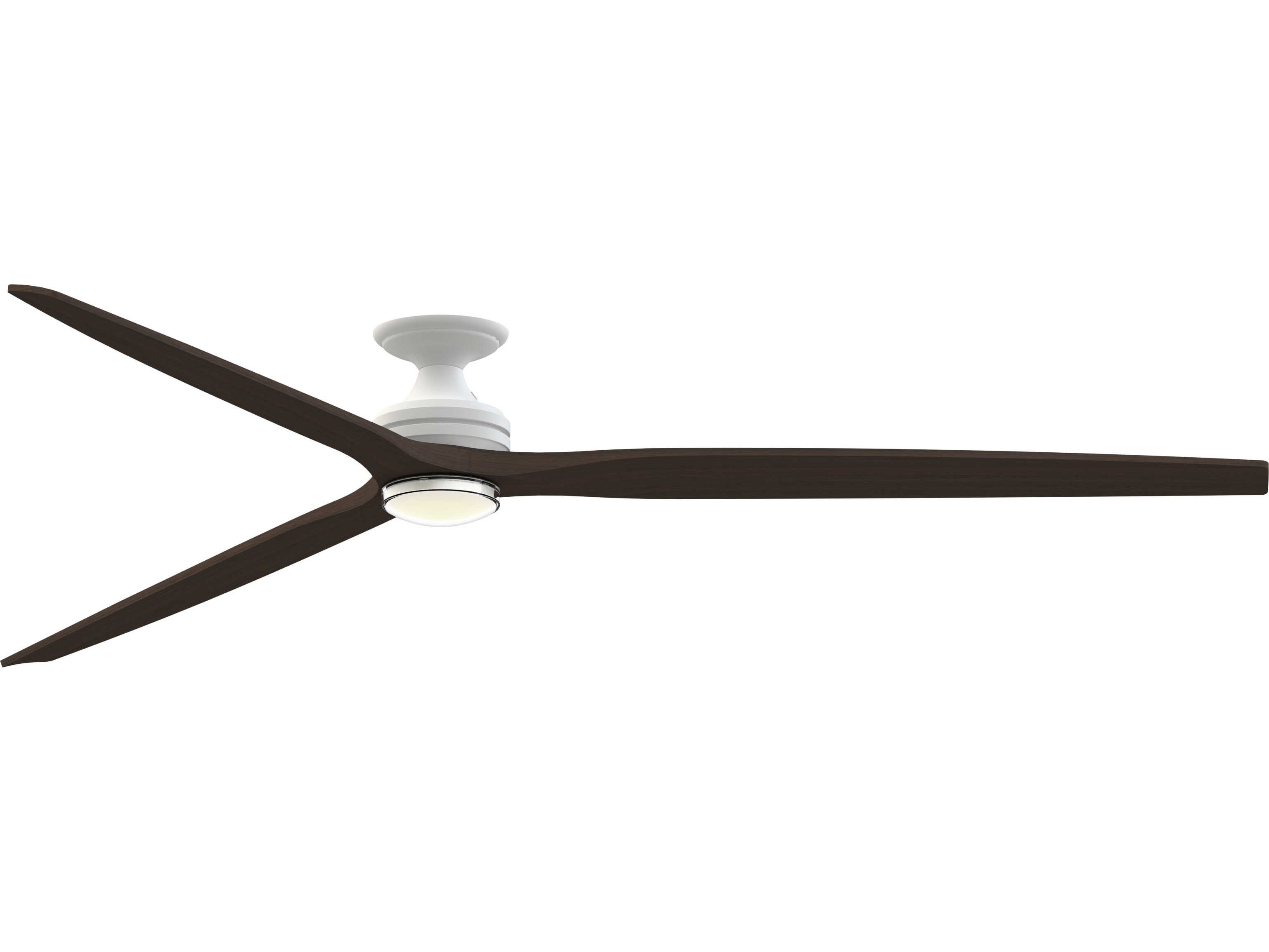 Fanimation FPD6721BMW-96DWADWLKF Spitfire 96 inch Matte White with Dark Walnut Blades Indoor/Outdoor Smart Ceiling Fan, Kit