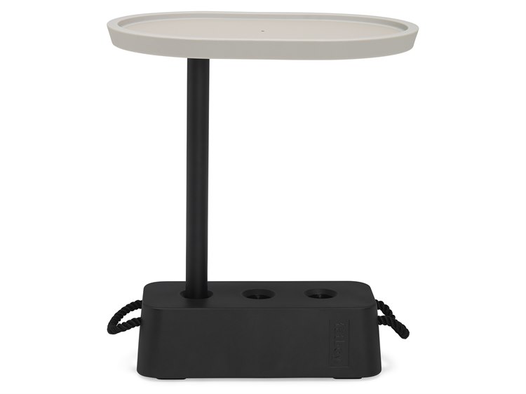 Fatboy Outdoor Brick Oval End Table Light Grey 3