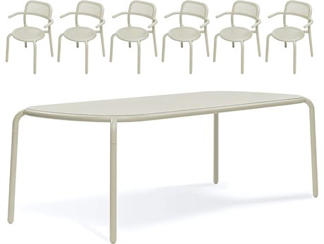 Fatboy Outdoor Toni Tablo Dining Set with Armchairs in Desert