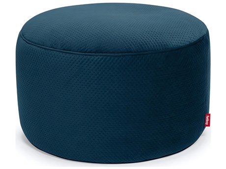 Fatboy Point Large Recycled Royal Velvet Pouf in Deep Sea