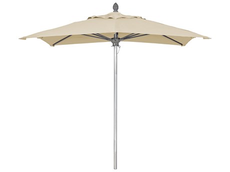 Fiberbuilt Umbrellas Prestige - Lucaya Fiberglass 6' Square Pulley & Pin Umbrella