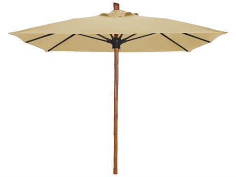 Fiberbuilt Umbrellas Prestige - Bambusa Fiberglass 6' Square Pulley & Pin Umbrella