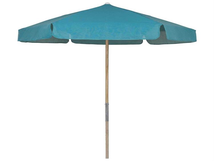 Fiberbuilt Umbrellas Beach Oakwood 7.5' Hexagon Push Up Umbrella | 7BPU-6R