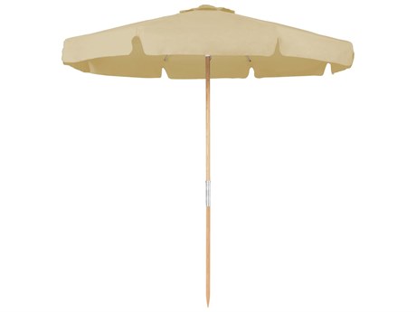 Fiberbuilt Umbrellas Beach Oakwood Natural Oak 7.5' Octagon Push Up Umbrella