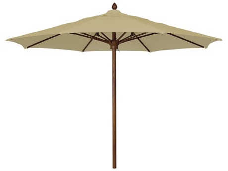 Fiberbuilt Umbrellas Augusta FiberTeak 8'' Octagon Pulley & Pin Umbrella
