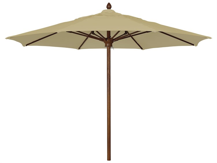 Fiberbuilt Patio Umbrellas Augusta Fiber Teak 8 Foot Octagon Push Up Patio Umbrella