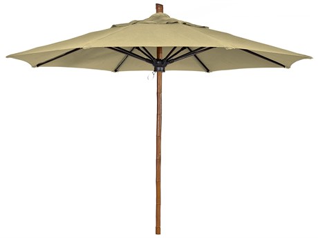Fiberbuilt Umbrellas Prestige - Bambusa Fiberglass 8' Square Pulley and Pin Umbrella