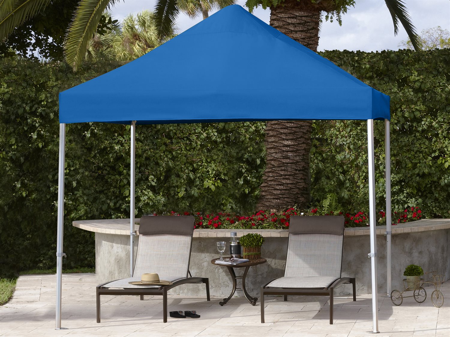 Fiberbuilt Umbrellas 10' Square Aluminum Deluxe Tent with Canopy FBTNDL