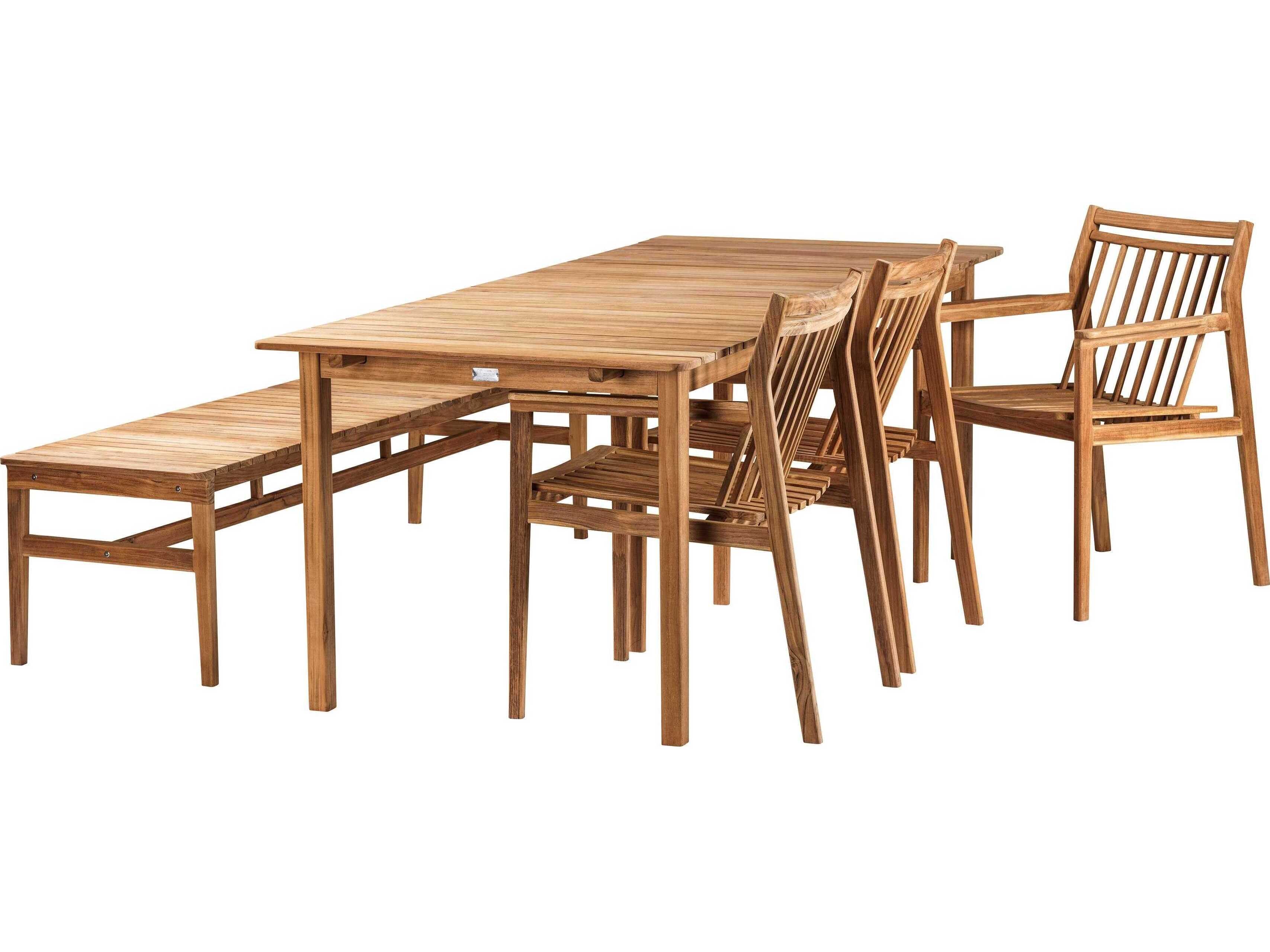 FDB Mobler Outdoor Sammen Wood Dining Set