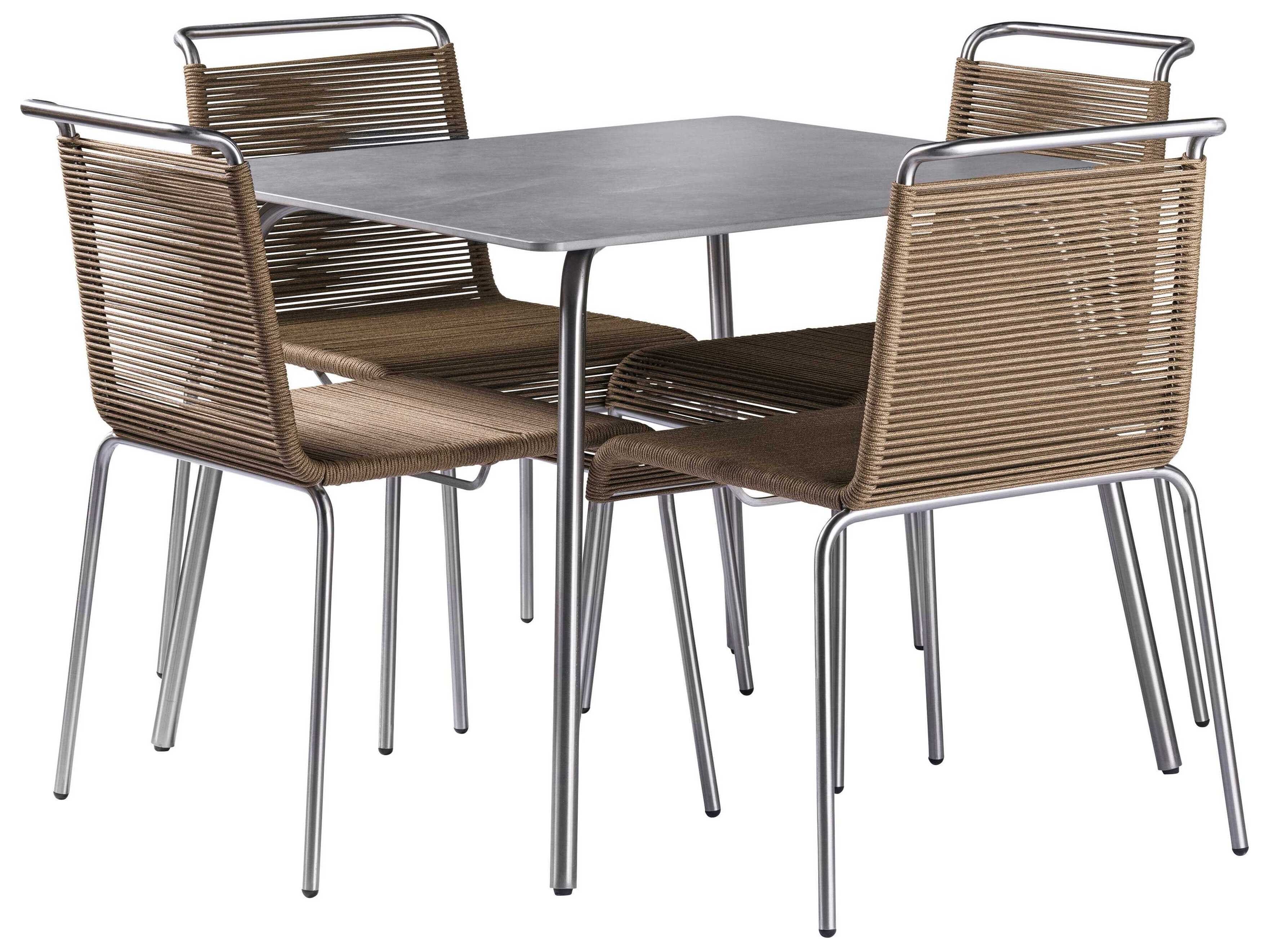 FDB Mobler Outdoor Teglgaard Brown Metal Dining Set