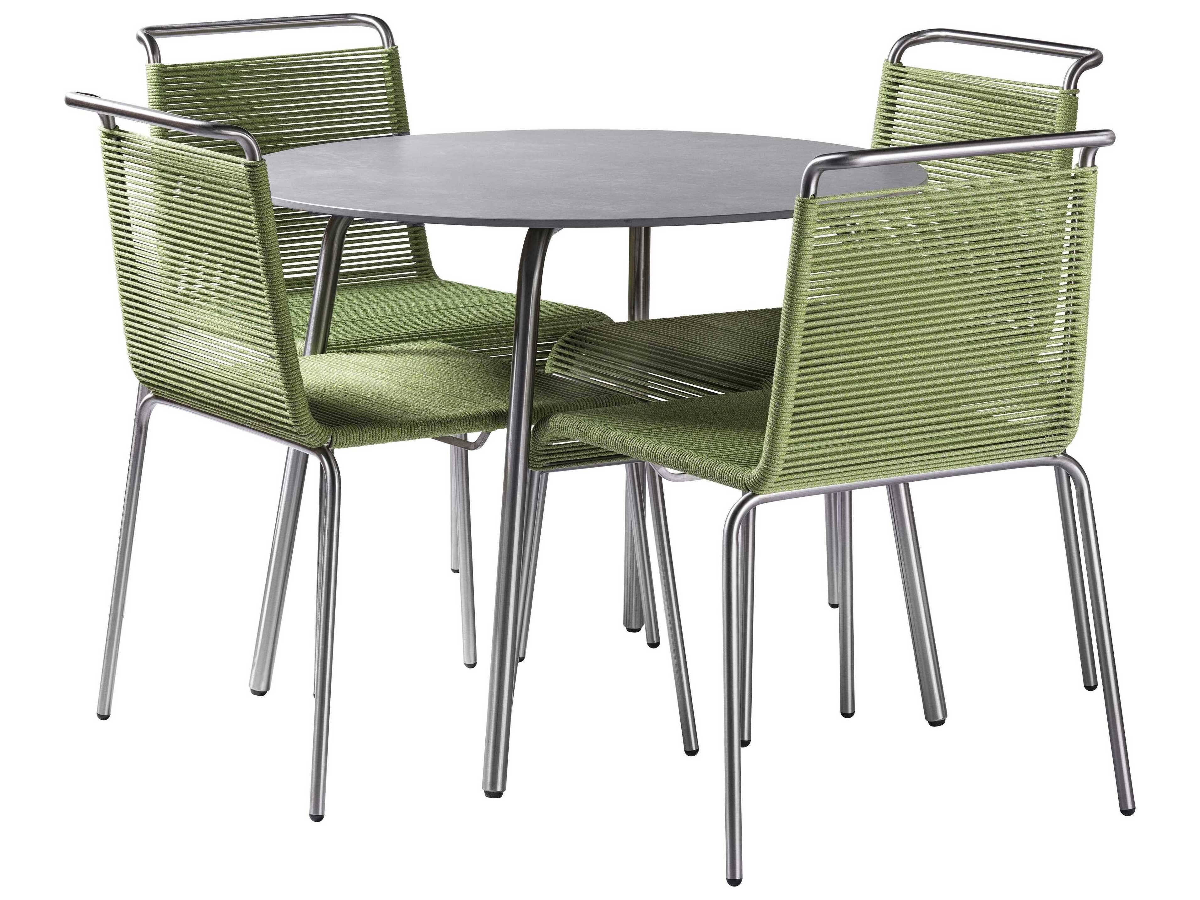 FDB Mobler Outdoor Teglgaard Green Metal Dining Set