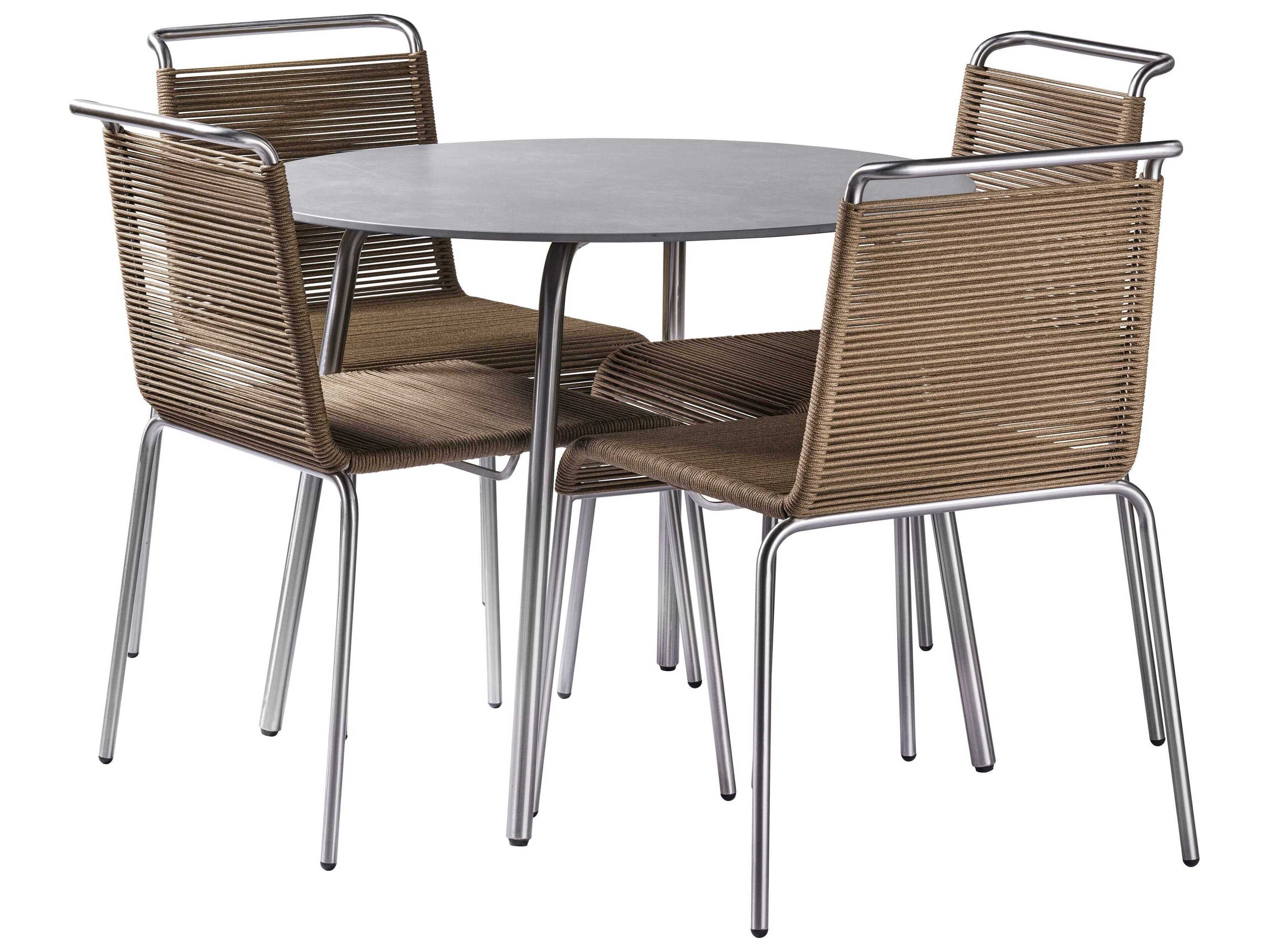 FDB Mobler Outdoor Teglgaard Brown Metal Dining Set