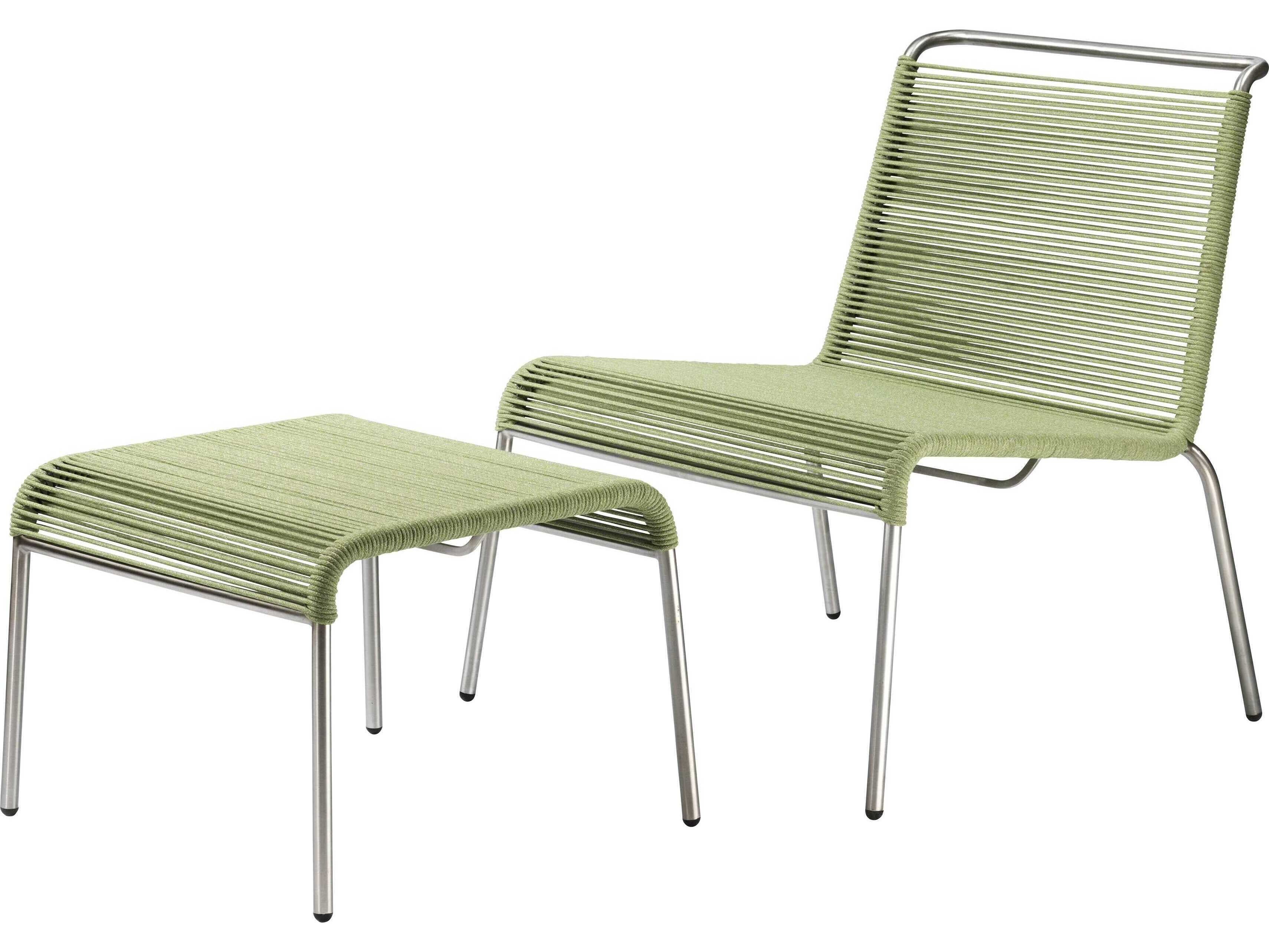 FDB Mobler Outdoor Teglgaard Green Metal Rope Lounge Set