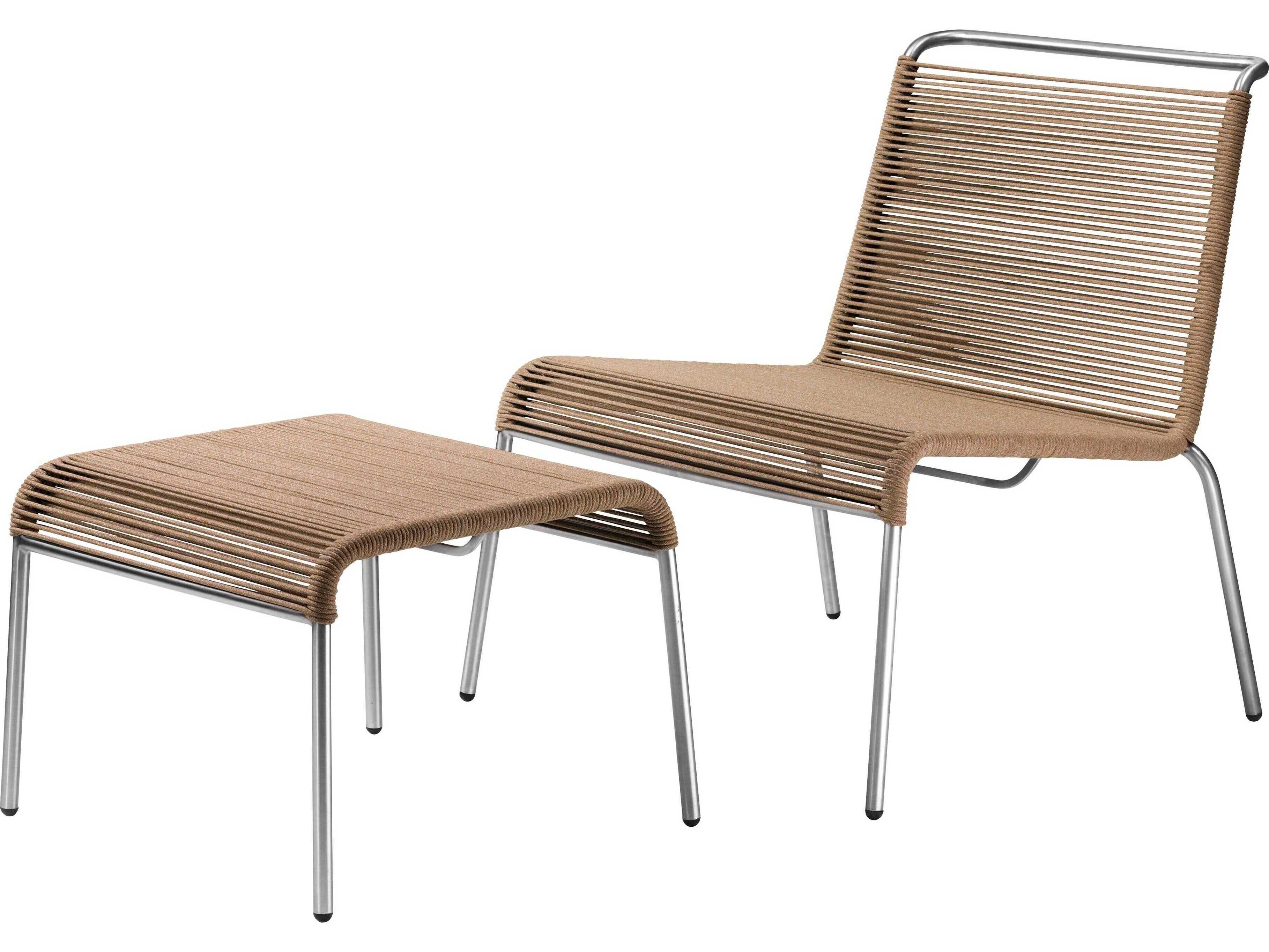 FDB Mobler Outdoor Teglgaard Brown Metal Rope Lounge Set