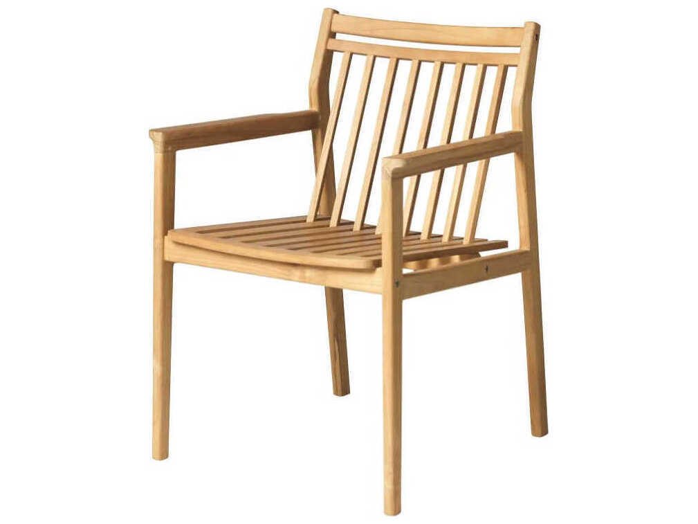FDB Mobler Outdoor Sammen Natural Teak Dining Chair