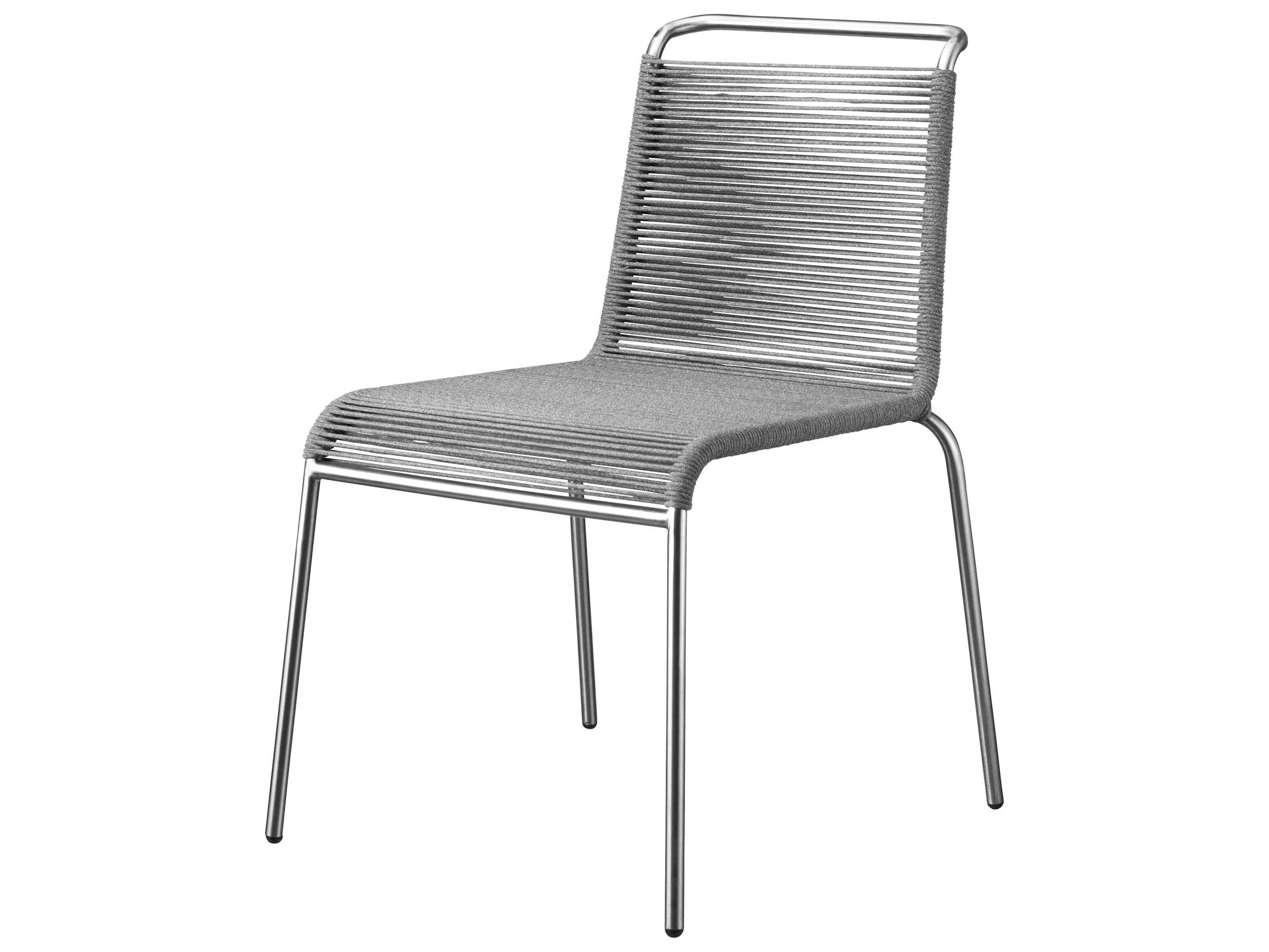 FDB Mobler Outdoor Teglgaard Light Grey Mixed Steel Rope Dining Chair