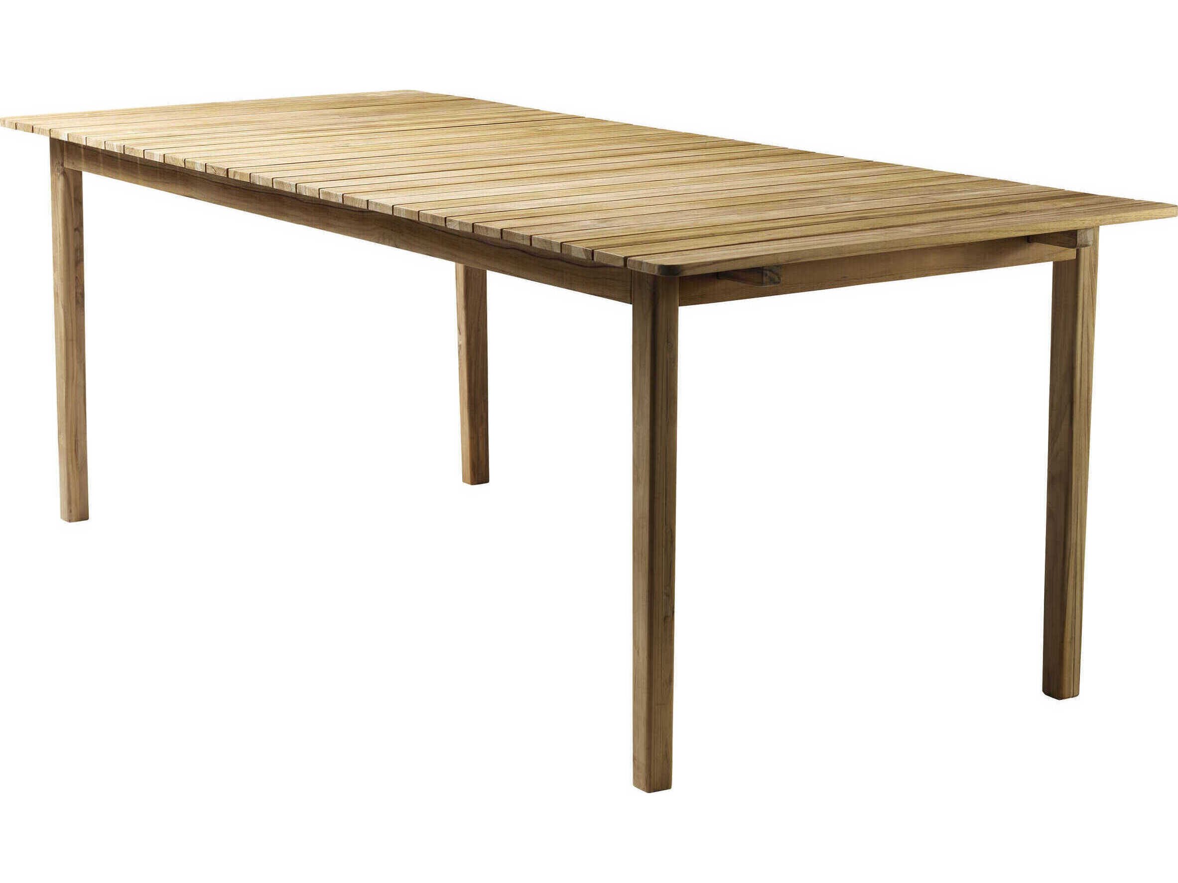 FDB Mobler Outdoor Sammen Natural Teak Rectangular Dining Table