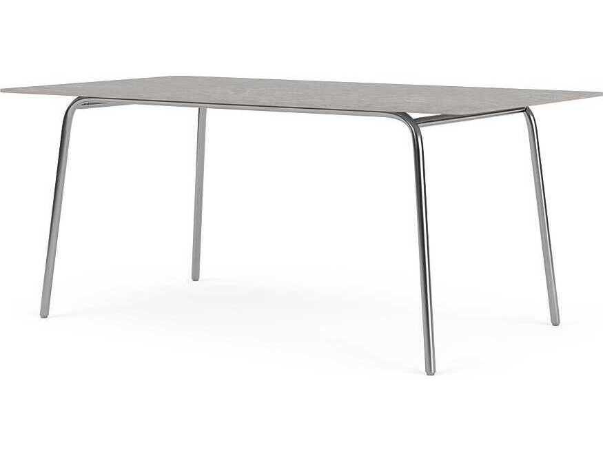 FDB Mobler Outdoor Teglgaard Stone Metal Rectangular Dining Table