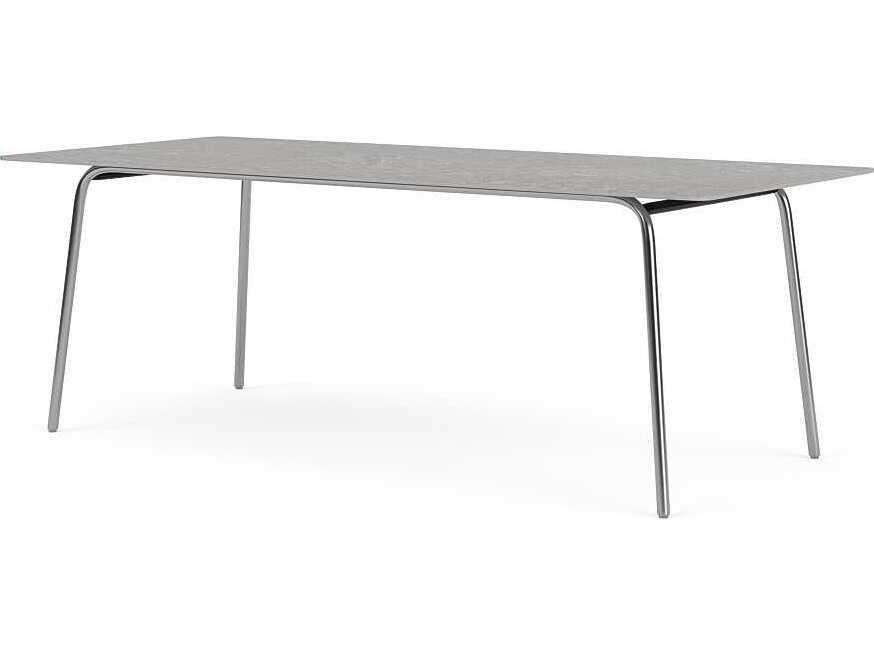FDB Mobler Outdoor Teglgaard Stone Metal Rectangular Dining Table