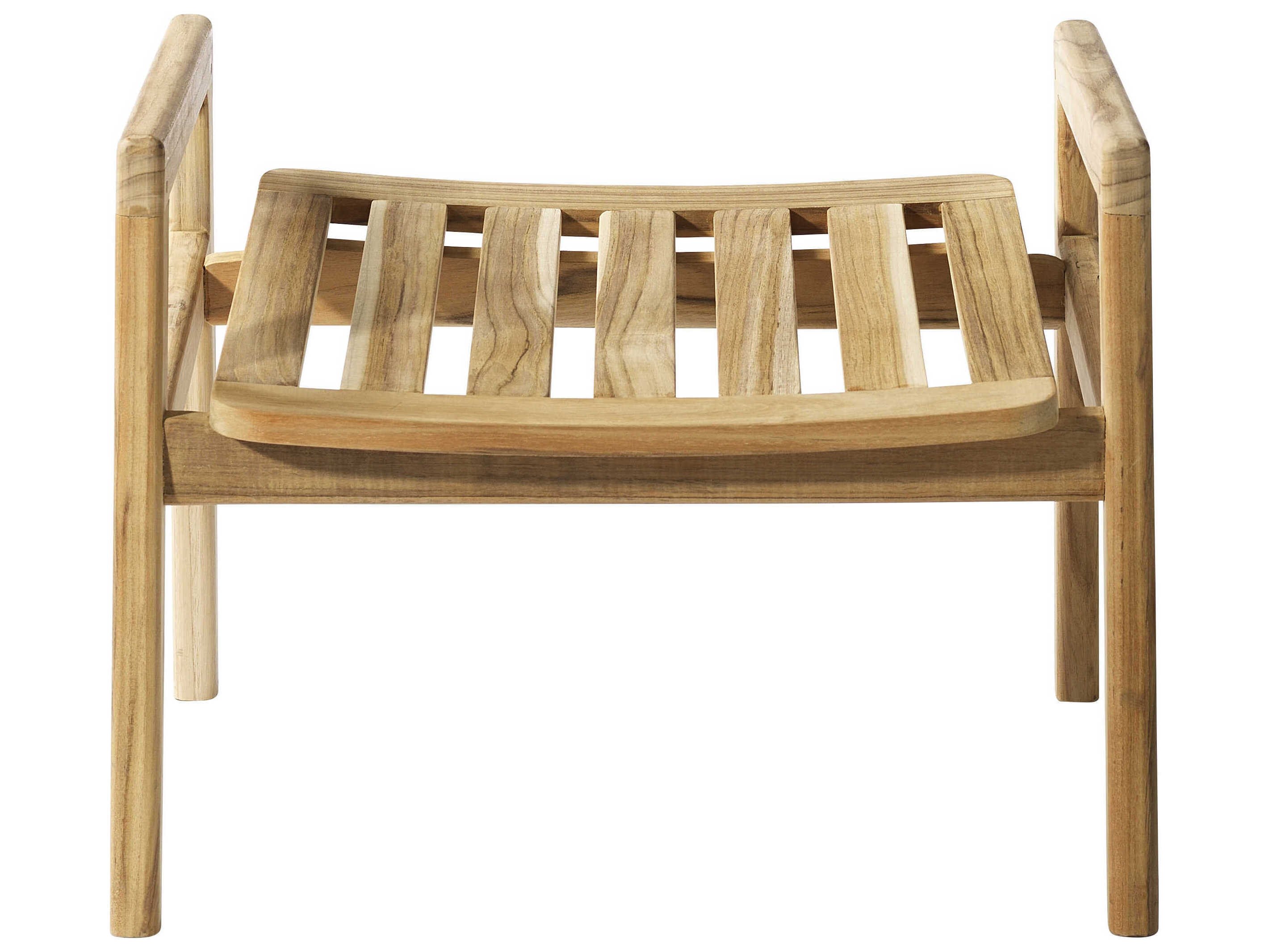 FDB Mobler Outdoor Sammen Natural Teak Ottoman