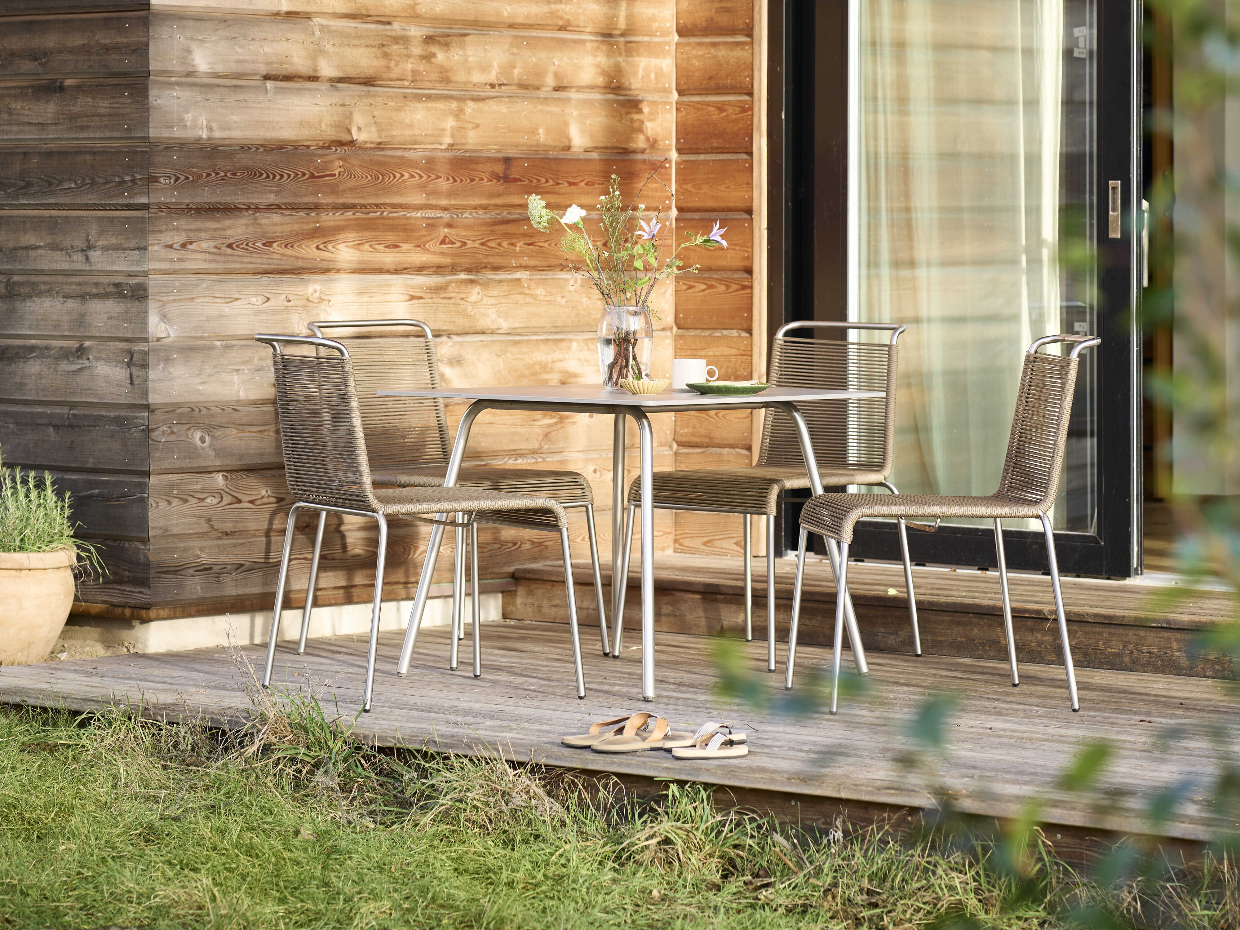 FDB Mobler Outdoor Salto Steel Dining Set