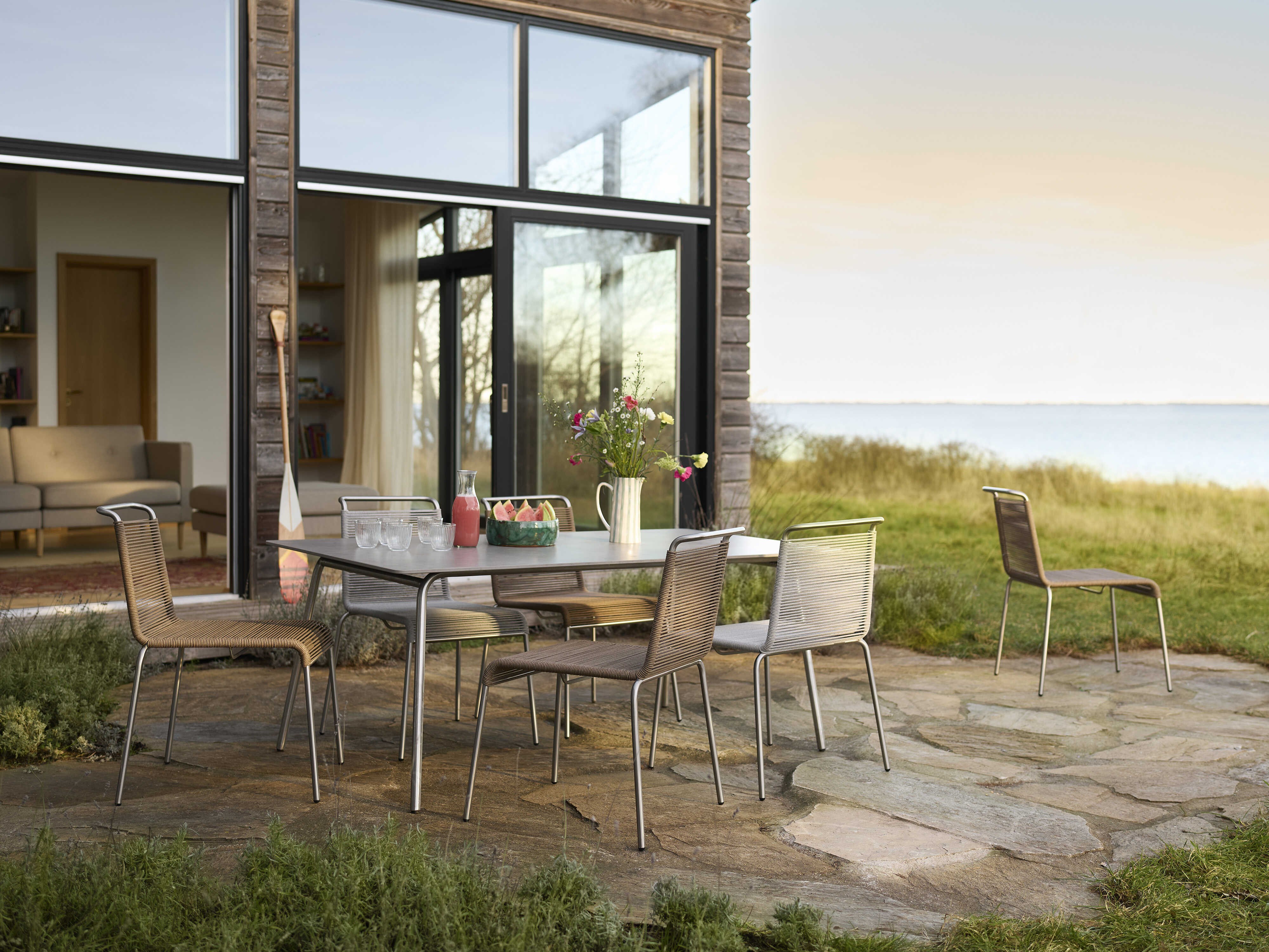 FDB Mobler Outdoor Salto Steel Dining Set