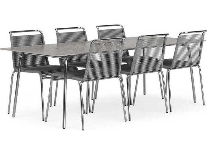 FDB Mobler Outdoor Salto Steel Dining Set