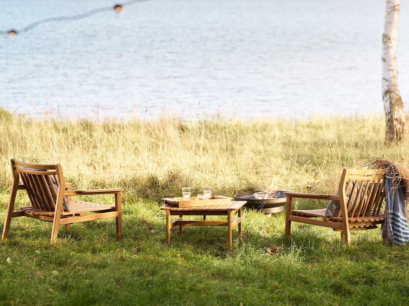 FDB Mobler Outdoor Sammen Teak Lounge Set