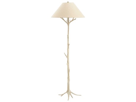 Frederick Cooper Sprig's Affirmation Antique White Cream Linen Floor Lamp