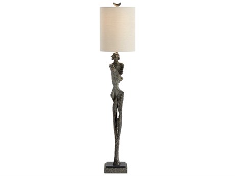 Frederick Cooper Gertrude Dark Bronze Light Taupe Natural Linen Buffet Lamp