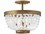 Fredrick Ramond Dune 4-Light Burnished Gold Glass LED Semi Flush Mount  FDFR30203BNGBG