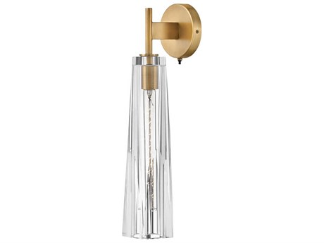 Fredrick Ramond Cosette 1-Light Heritage Brass Crystal Glass Wall Sconce
