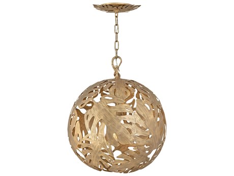 Fredrick Ramond Botanica 6-Light Burnished Gold Globe Round Pendant