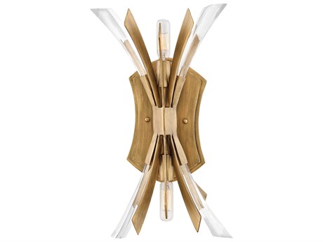 Fredrick Ramond Vida 2-Light Burnished Gold Crystal Wall Sconce