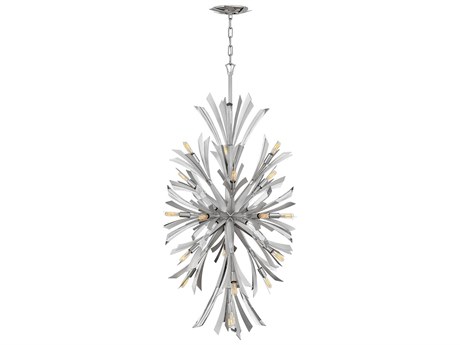 Fredrick Ramond Vida 19-Light9-Light Glacial Silver Crystal Pendant