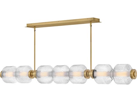 Fredrick Ramond Reign Lacquered Brass Geometric Linear Island Pendant