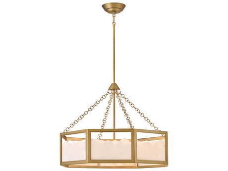 Fredrick Ramond Veleta 8-Light Lacquered Brass Chandelier