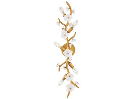 Fredrick Ramond Azalea 5-Light Distressed Brass Wall Sconce