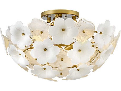 Fredrick Ramond Marianne 3-Light Deluxe Gold Flush Mount