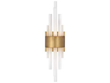Fredrick Ramond Trinity 12-Light Heritage Brass Glass LED Wall Sconce