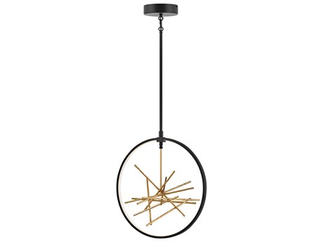 Fredrick Ramond Styx Black LED Round Sputnik Pendant