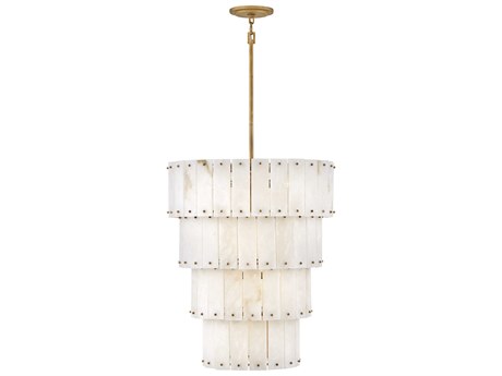 Fredrick Ramond Simone 9-Light Burnished Gold Candelabra Tiered Chandelier