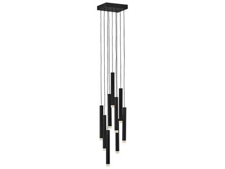 Fredrick Ramond Harmony 9-Light Black LED Cylinder Linear Mini Pendant