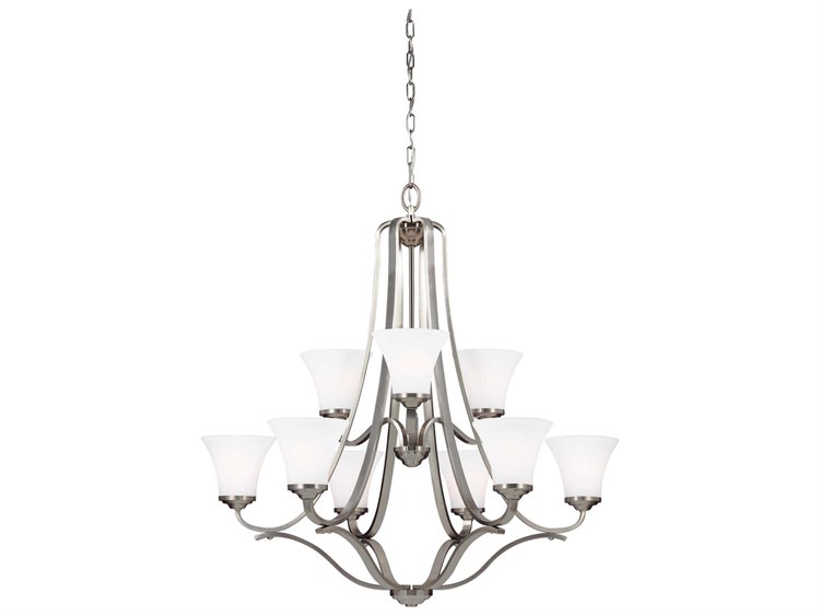 Feiss Hamlet Satin Nickel Nine Light 34 5 Wide Edison Bulb Feiss Hamlet Satin Nickel Nine Light 34 5 Wide Edison Bulb Chandelier F3066 9sn