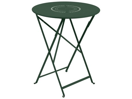 Fermob Floreal Steel Round Umbrella Hole Dining Table