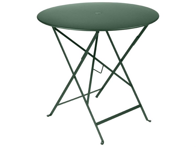 Fermob Bistro Steel Round Umbrella Hole Dining Table