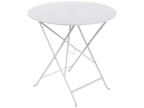 Fermob Floreal Steel Round Umbrella Hole Dining Table