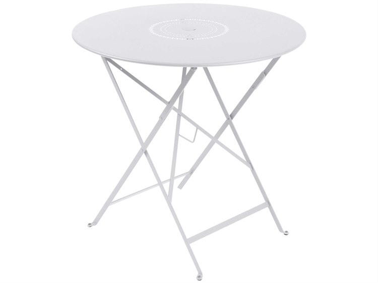 Fermob Floreal Steel Round Umbrella Hole Dining Table